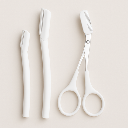 Precision Electric Eyebrow Trimmer Kit: Painless Portable Facial Hair Remover