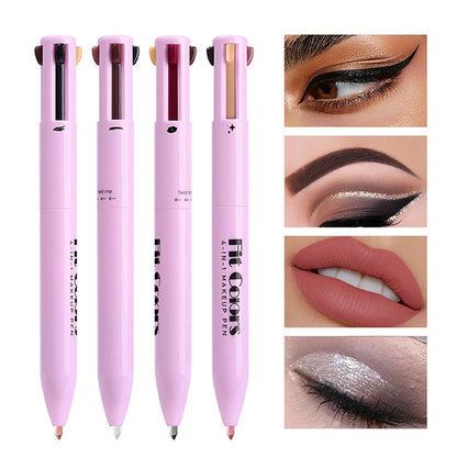 4-in-1 Waterproof Eyebrow Pencil Lip Liner Highlighter Pen