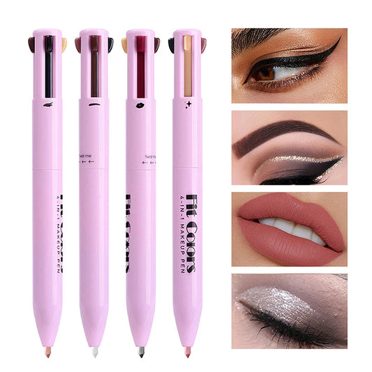 4-in-1 Waterproof Eyebrow Pencil Lip Liner Highlighter Pen