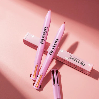 4-in-1 Waterproof Eyebrow Pencil Lip Liner Highlighter Pen