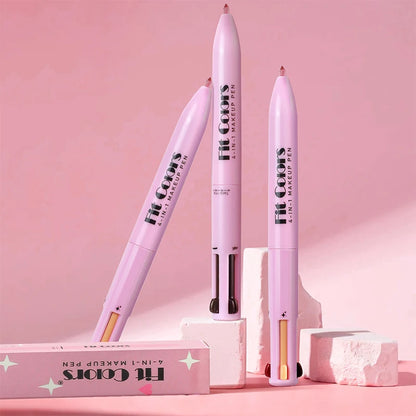 4-in-1 Waterproof Eyebrow Pencil Lip Liner Highlighter Pen
