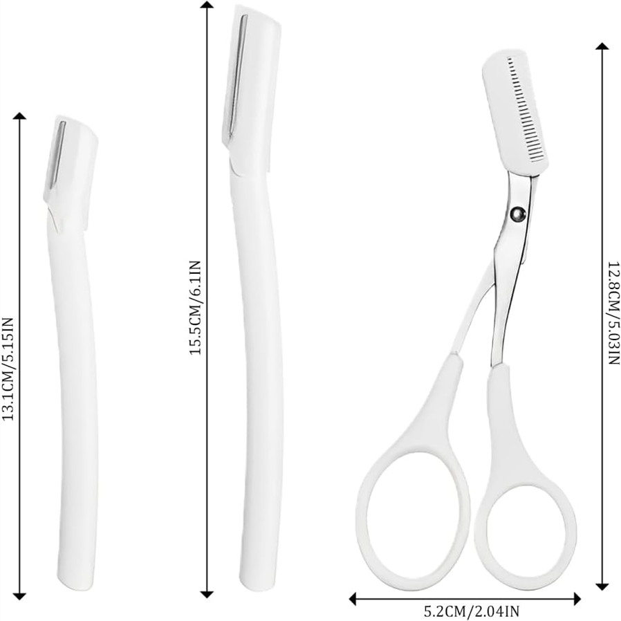 Precision Electric Eyebrow Trimmer Kit: Painless Portable Facial Hair Remover