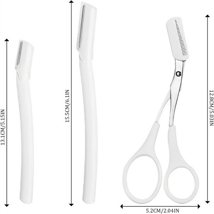 Precision Electric Eyebrow Trimmer Kit: Painless Portable Facial Hair Remover